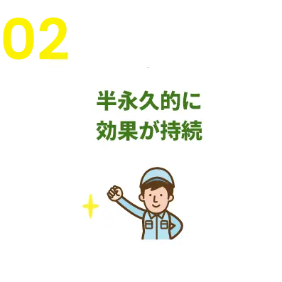 半永久的に効果が持続